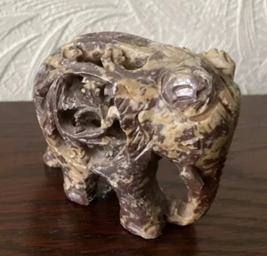 Small Marble Carved Elephant. (Perfect Present For Elephant Lovers) - Picture 1 of 4
