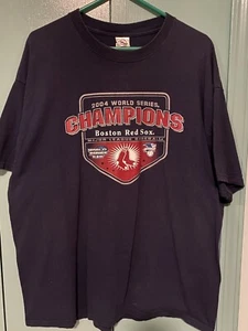 Boston Red Sox 2004 World Series Champions DELTA 2XL BLAU T-SHIRT - Bild 1 von 4