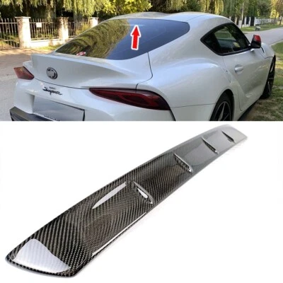 Carbon Fiber Fit For TOYOTA GR Supra 5th J29 Coupe V Fins Rear Roof Spoiler 2021 Foto 1 de 4
