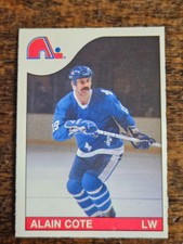 1985-86 O-PEE-CHEE NHL HOCKEY #205 ALAIN COTE QUEBEC NORDIQUES
