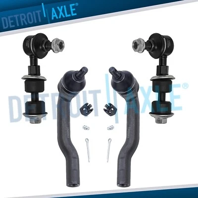 Front Outer Tie Rod + Sway Bar Link for 1999-2002 2003 2004 Chevy Tracker Vitara - Image 1 of 4