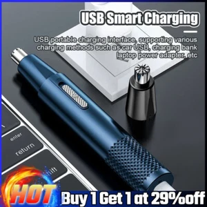 Rechargeable Men Electric Nose Hair Clipper Trimmer Ear Face Eyebrow USB Shaver - Picture 1 of 15
