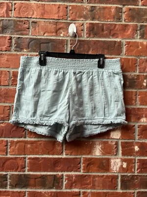 Kut From The Cloth 14 Blue Green Beachy Lounge Frayed Casual Lightweight Shorts - Image 1 of 4