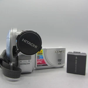 Hitachi DVDCAM DZ-MV550E Handheld Mini DVD Camcorder Silver Tested - Picture 1 of 11