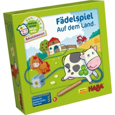 HABA 5580 Meine erste Spielwelt Bauernhof Fädelspiel auf dem Land - Bild 1 von 2