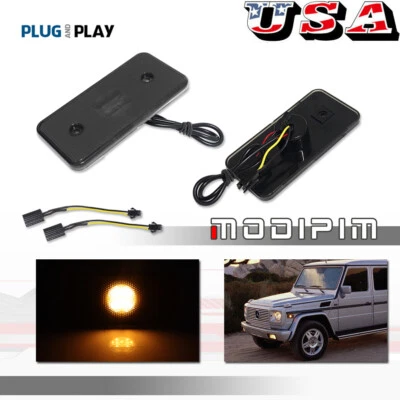 2X Front Side Marker Lights For Mercedes-Benz W463 G-Class G500 G550 G55 G63 AMG - Image 1 of 4