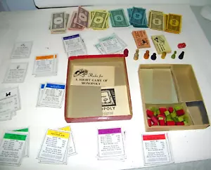 Vintage 1952 Monopoly Popular Edition 7 Tokens, Hotels, Houses All Wood No Board - Picture 1 of 10