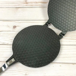 Waffelkegel Antihaft Doppelseitige Presse Zum Selbermachen Eierrolle Waffelplatte 6,5 Zoll - Bild 1 von 10