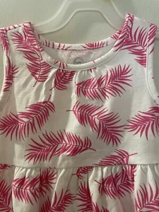 NWT Wonder Nation Girl Dress 18 month Pink with White Feather - Picture 1 of 4