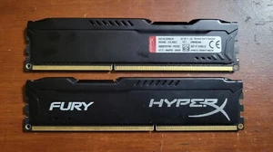 HyperX Fury 8GB (2x4GB) DDR3 1600MHz RAM HX316C10FBK2/8 - Picture 1 of 2