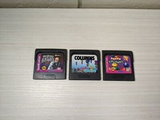 Sega Game Gear 3 Game Lot Orig & Super Columns & Poker Face Paul's Blackjack