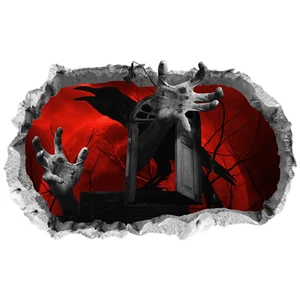 3D Ghost Hand Scratching Halloween Wall Decals - Picture 1 of 11