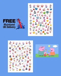 Nail Art Stickers Transfers Adhesive Peppa Pig & Friends Cartoon Characters - Picture 1 of 5