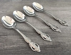 Onieda RENOIR PEMBROOKE Place Oval Soup Spoons Set of 4 Stainless Made In USA - Picture 1 of 5