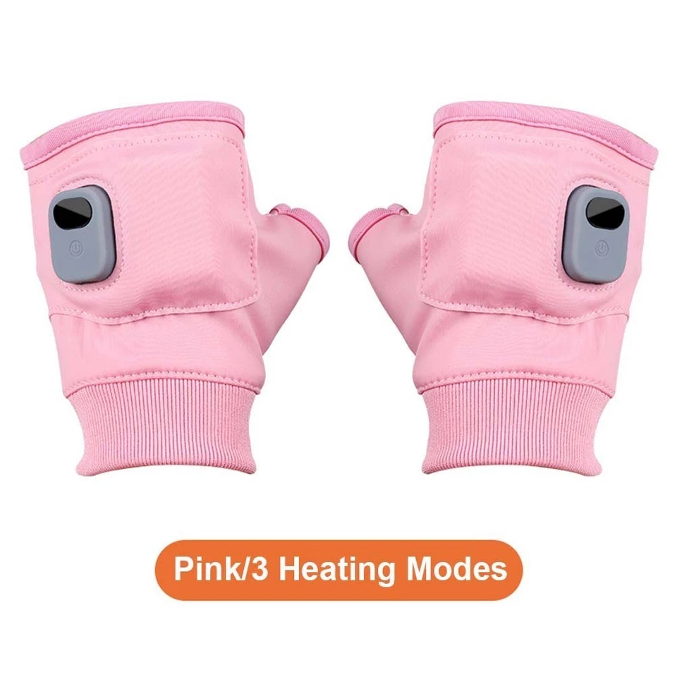 Guantes térmicos para mujer recargables, guantes térmicos recargables sin dedos Foto 1 de 4