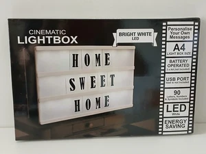 Caja de Luz LED Cinematográfica con 90 Letras Números Símbolos Blanco Brillante - Nueva - Imagen 1 de 8