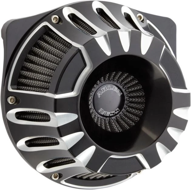 Arlen Ness Deep Cut Inverted Air Cleaner Kit Black #18-927 Harley Davidson - Image 1 of 1