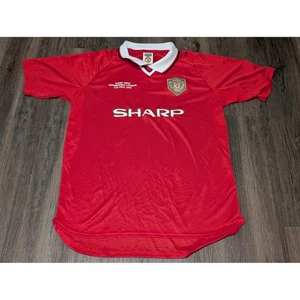 Maglia Manchester United Score Draw Camp Nou finale Champions League 1999 XL - Foto 1 di 5
