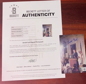 Gerald Ford Sized Photo Full Beckett Loa  - Picture 1 of 4