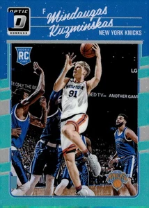 2016-17 Donruss Optic #194 Mindaugas Kuzminskas Aqua Prizm #/25 Rookie RC - Picture 1 of 2