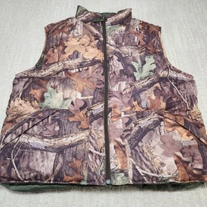 LL Bean Goose Down Vest Men XL Camo Advantage Timber Camouflage Hunting Puffer - Picture 1 of 9