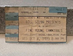 FINE YOUNG CANNIBALS - 10-4-89 - Starlight Bowl Balboa Park CONCERT TICKET STUB - Picture 1 of 2