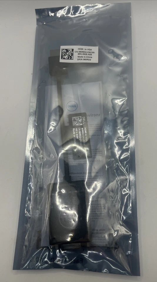 Genuine DELL HDMI to VGA Adapter DAUBNBC084 MF0V6 CN-0MF0V6 60RD2 CN-060RD2 - Image 1 of 1