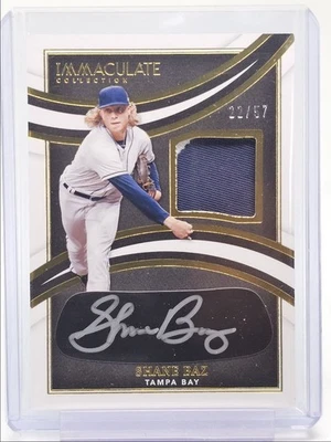 SHANE BAZ 2022 IMMACULATE PATCH AUTOGRAPH RAYS AUTO /57 Q5972 - Image 1 of 2