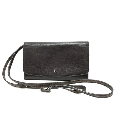 Auténtica billetera BALLY - cuero marrón oscuro otro estilo Foto 1 de 4