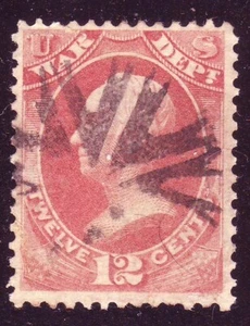 12c WAR DEPT - OFFICIAL w BETTER FANCY CANCEL !! - Picture 1 of 2