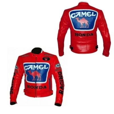 Honda Repsol Leather Jacket Replica Motorcycle Racing Biker Jacket CE Armor - Image 1 of 4