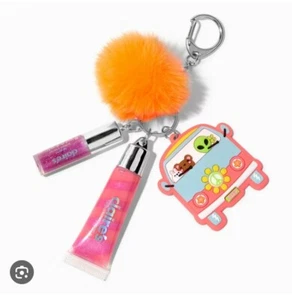Claire’s Bunny Bear Frog In Car Groovy lipgloss keychain backpack bag clip nwt - Picture 1 of 3