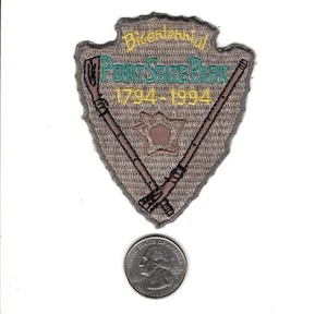 PARCHE DE COMISIÓN DE JUEGO PUNTO PARQUE ESTATAL PENNSYLVANIA 1794-1994 PARCHE DE CIERVO MICHIGAN - Imagen 1 de 1