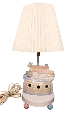 Lámpara de cerámica e interruptor de 3 vías de luz nocturna de colección Arca de Noé animales guardería infantil Foto 1 de 4