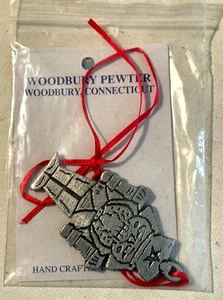 Vintage Woodbury CT Zinn Nussknacker Soldat Weihnachtsschmuck 2,5" Neu aus altem Lagerbestand Neu - Bild 1 von 3