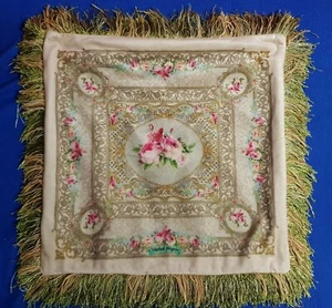 Decorative Michal Negrin Victorian Velvet Pillow Cover Case Roses Gorgeous  - Picture 1 of 10