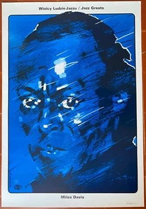 Plakat Polnische Miles Davis Jazz Musik Swierzy 68x98cm 1990 - Picture 1 of 3