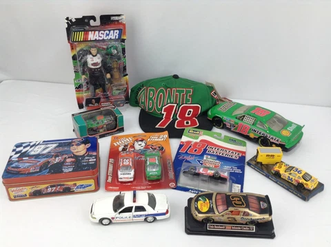 Bobby Labonte NASCAR Lot of mixed racing items. Cars, hat, figure, and more. #18 Cover