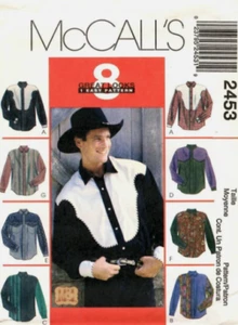 Men's Western Shirt Sewing Pattern U-Pick Size L-XXL McCalls 2453 New Uncut - Picture 1 of 2