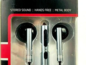Gigs Metallic Kopfhörer mit Stereo Sound Freisprecheinrichtung Metallgehäuse Silber - Bild 1 von 6