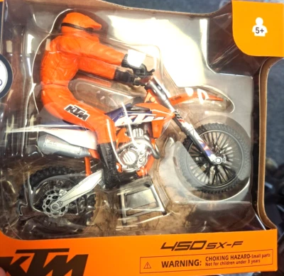 Motocross TOY MODEL Dirt bike & Rider Gift  set KTM SXF  1:12  Scale Model - Image 1 of 4