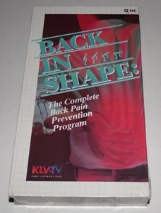 Back in Shape: The Complete Back Dolor Prevention Program (VHS, 1986) - NUEVO Raro - Imagen 1 de 2