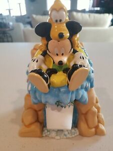 Vintage Disney Mickey Mouse Pluto Log Flume Dixie Cup Dispenser Splash 
