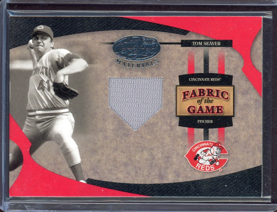 TOM SEAVER ~ 2005 Leaf Certified Materials Fabric of the Game Relic #117 (#4/50) - Image 1 of 1