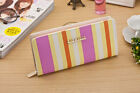 New Women Frosted PU Leather Wallet Zip Around Case Purse Lady Long Handbag Bag