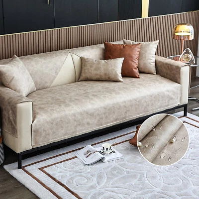 Funda de sofá de cuero PU impermeable antideslizante a prueba de fugas funda de sofá protector para mascotas Foto 1 de 4