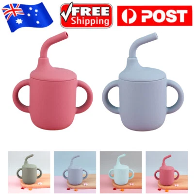 Silicone Training Cup with Straw Leak Proof Lid Spill Proof Sippy Cup For Baby - image 1 of 4