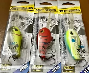3 Reaction Strike 2RC Series 3.0 Crankbait Lures MIXED COLORS - Picture 1 of 5