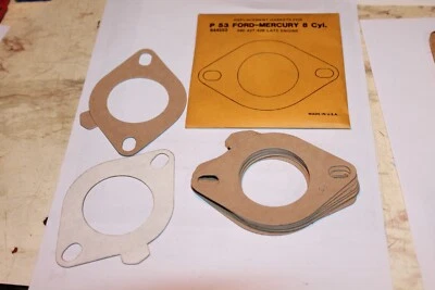 10 FORD -MERCURY 390-427-428 WATER OUTLET(THERMOSTAT) GASKETS, USA MADE - Image 1 of 4