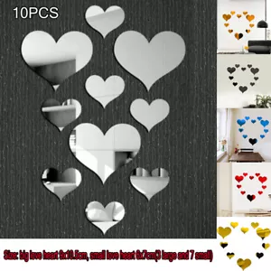 Pegatinas de pared artísticas 3D con forma de corazón calcomanía extraíble mural decoración de la habitación del hogar - Imagen 1 de 17